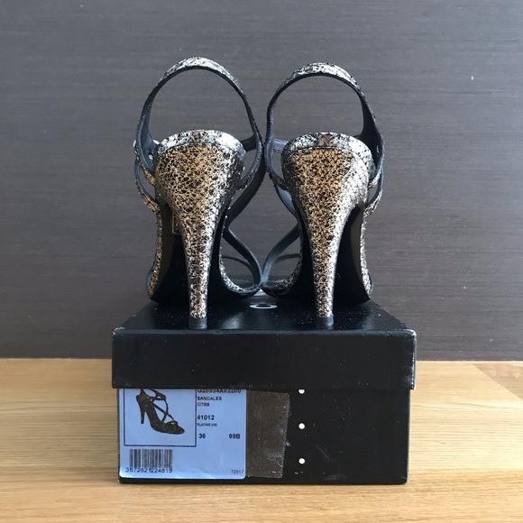 Chanel Metallic Python Stiletto Sandals - Picture 5 of 11